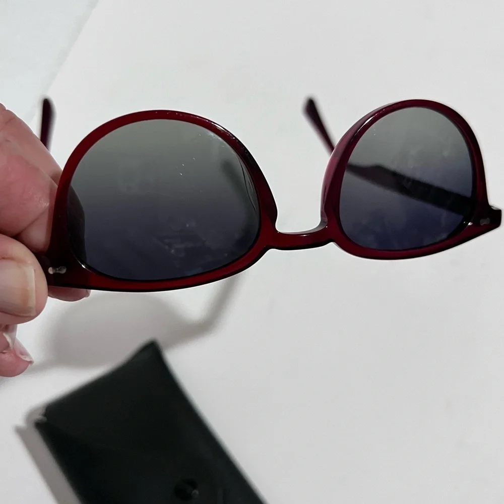 Ollie Quinn Handcrafted Miller Red Sunglasses Ray Ban Case Unisex